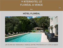 Tablet Screenshot of hotel-floreal-vence.fr